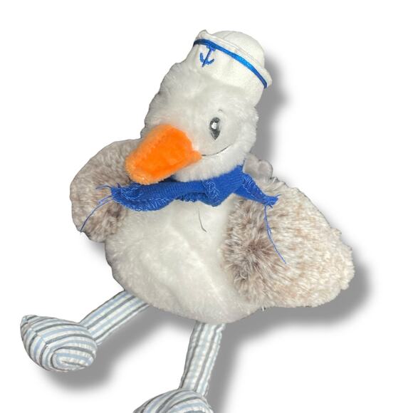 Preppy Pelican Bird Plush Sammy Seagull Sailor Stuffed Animal Nursery Shower 11" - Picture 2 of 11